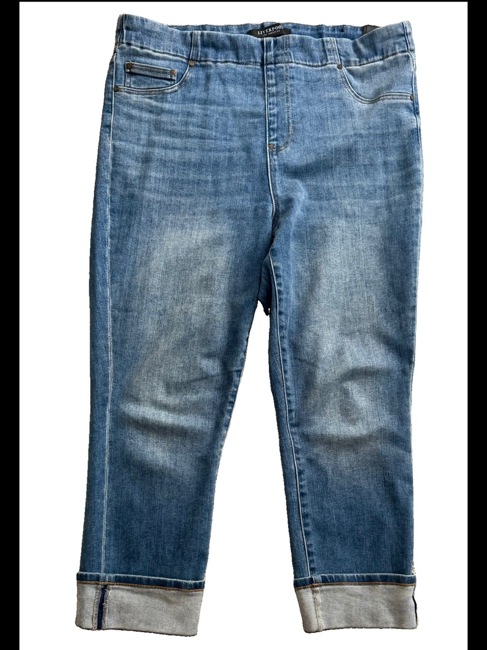 Liverpool Women’s Chloe Canyonlands Crop Slim Jeans — Pull On- Size 14/32